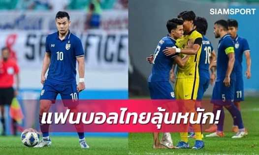 Suphanat Mueanta (phải) bị chấn thương không thể thi đấu cho U23 Thái Lan ở trận gặp U23 Hàn Quốc, còn Thanawat (trái) chỉ ngồi dự bị. Ảnh: Siam Sports