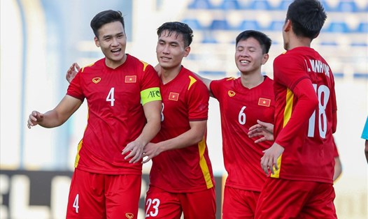 U23 Việt Nam dưới thời ông Gong Oh-kyun giành quyền vào tứ kết Giải U23 Châu Á 2022 với thành tích bất bại. Ảnh: VFF