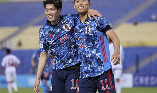 U23 Nhật Bản chỉ phải gặp đội yếu nhất bảng U23 Tajikistan ở vòng cuối. Ảnh: AFC