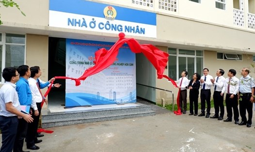 Khánh thành nhà ở cho công nhân lao động ở Thành phố Đà Nẵng. 
Ảnh: Tường Minh