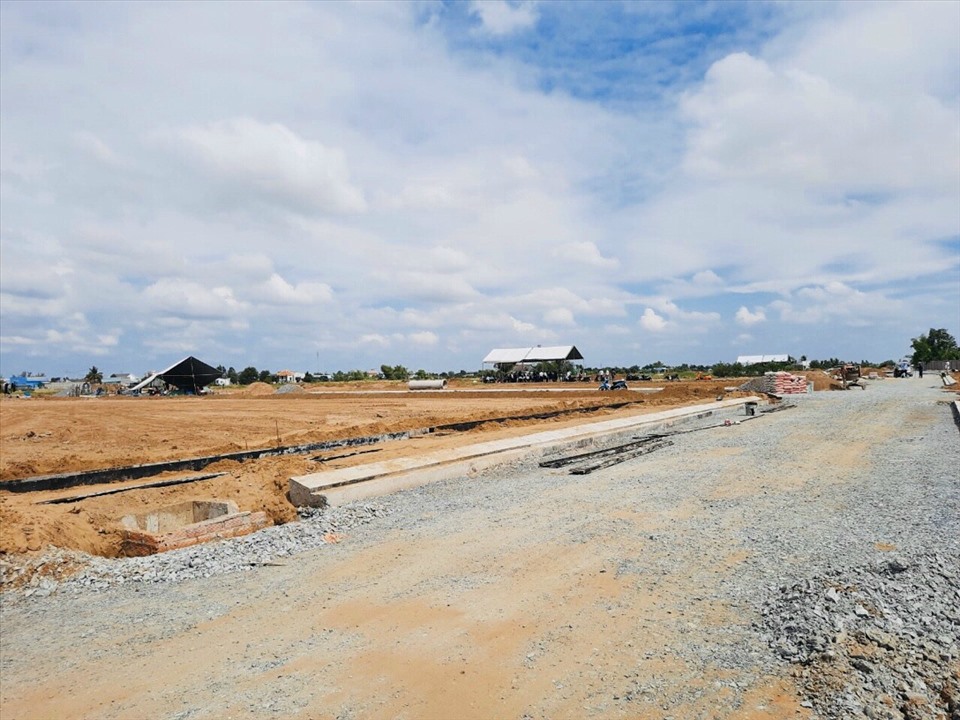 Một dự án bất động sản trên địa bàn tỉnh Long An vùng giáp ranh TPHCM. Ảnh: An Long