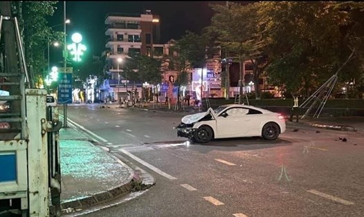 Một vụ tai nạn xảy ra tại Bắc Giang do người điều khiển ôtô lái xe sau khi đã uống rượu bia. Ảnh: CA Bắc Giang.