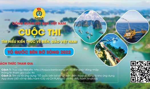 Công đoàn Dệt May Việt Nam giới thiệu Cuộc thi Tổ quốc bên bờ sóng trên website. Ảnh: CĐN