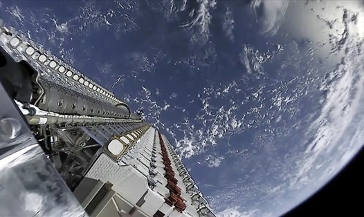 Hình ảnh từ vệ tinh Starlink của SpaceX. Ảnh: SpaceX