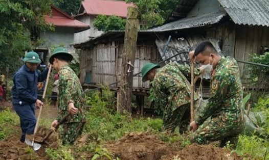 Khu vực tìm kiếm thấy hài cốt liệt sĩ ở thôn Húc Thượng, huyện Hướng Hóa