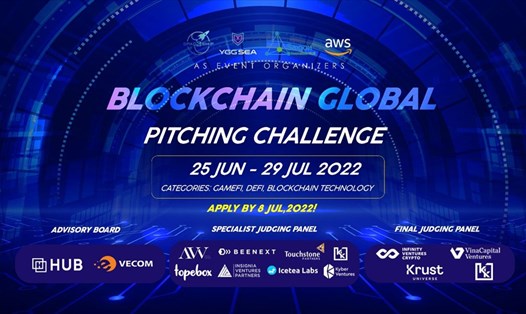 Cuộc thi Blockchain Global Pitching Challenge là sự kiện hấp dẫn trong sự kiện Blockchain Global Day 2022. Đồ hoạ: A.T