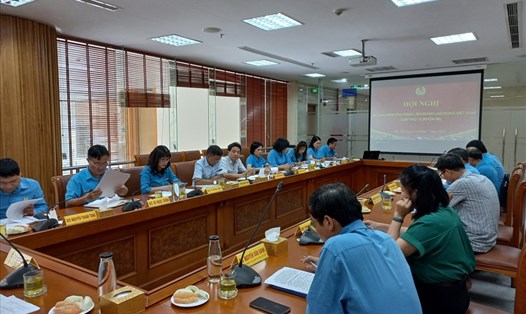 Hội nghị Uỷ ban Kiểm tra Tổng Liên đoàn Lao động Việt Nam lần thứ 12 (khoá XII) diễn ra chiều 12.7. Ảnh: Quang Hùng