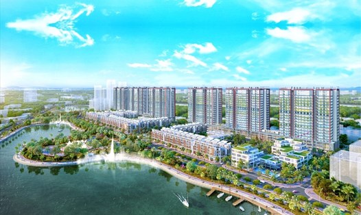Tổ hợp chung cư Khai Sơn City tọa lạc trong khu vực có vị trí kết nối vùng hoàn hảo của bờ Đông Hà Nội. Ảnh Khai Sơn.