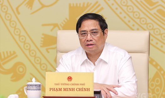 Thủ tướng Chính phủ Phạm Minh Chính phát biểu kết luận tại cuộc làm việc. Ảnh: Nhật Bắc