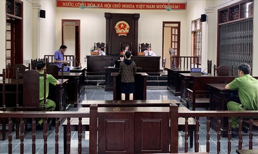 Tòa tuyên phạt bị cáo Phạm Thị Trang 2 năm 9 tháng tù vì tội lừa đảo chiếm đoạt tài sản và làm giả tài liệu của cơ quan, tổ chức. Ảnh: CTV.