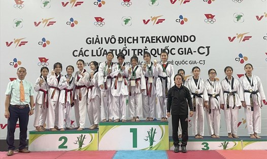 Đội tuyển Taekwondo Bình Dương đạt thành tích cao ở giải quốc gia 2022. Ảnh: T.H