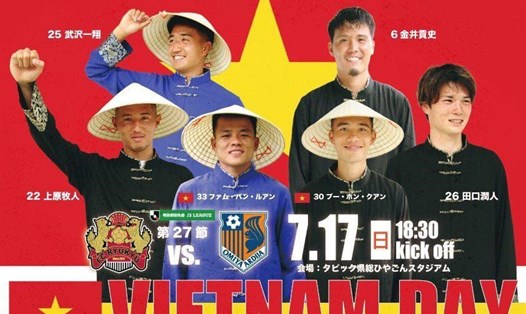 Các cầu thủ FC Ryukyu sẽ có cơ hội trải nghiệm ẩm thực, văn hoá Việt Nam trong ngày Việt Nam hôm 17.7. Ảnh: FC Ryukyu