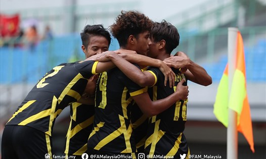U19 Malaysia đánh bại U19 Lào để vô địch Giải U19 Đông Nam Á 2022. Ảnh: FAM