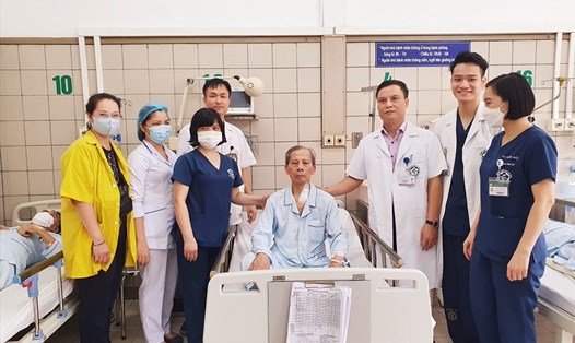 Đây là bệnh nhân cao tuổi nhất được phẫu thuật cắt và tạo hình thực quản thành công tại Bệnh viện Bạch Mai. Ảnh: BSCC