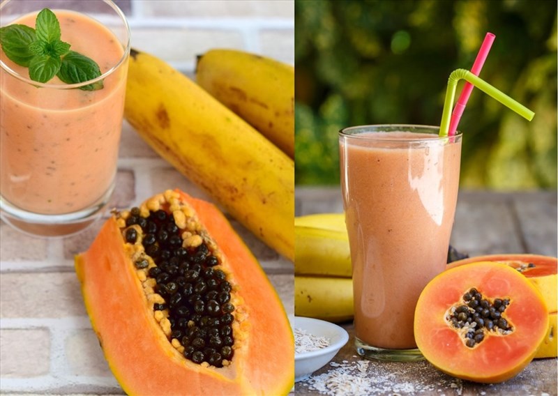 Cách làm sinh tố đu đủ và chuối bổ sung vitamin C cho cơ thể