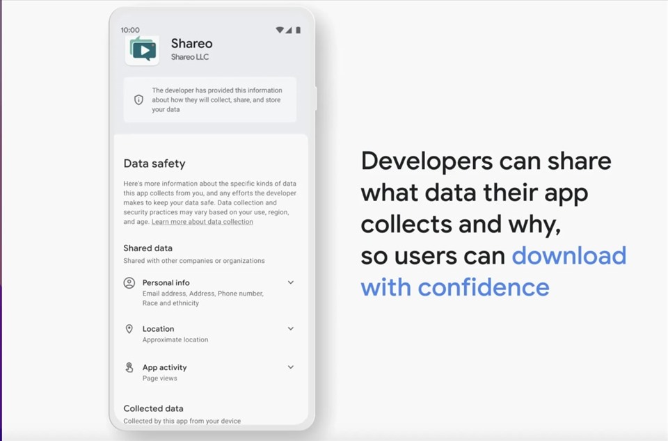 Google Play phát triển thêm tính năng "Mục an toàn dữ liệu"
