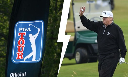 Cựu Tổng thống Mỹ, Donald Trump, dành sự ủng hộ cho LIV Golf và chỉ trích PGA Tour. Ảnh: Nomisec