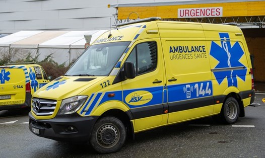 Xe cứu thương của Thụy Sĩ. Ảnh: AFP