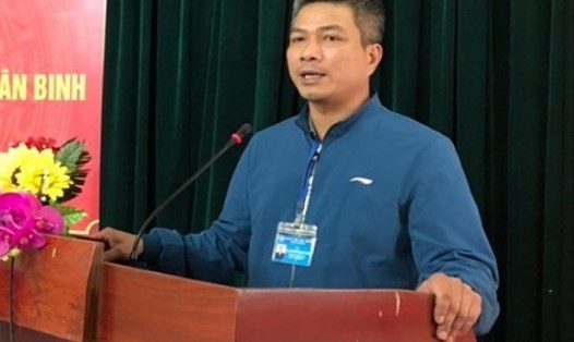 Ông Nguyễn Tràng Thắng khi còn giữ chức Chủ tịch xã Tả Thanh Oai. Ảnh: Cổng thông tin điện tử huyện Thanh Trì