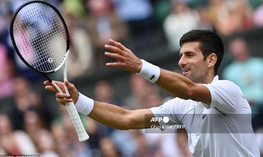 Novak Djokovic vẫn đang khẳng định sức mạnh trên sân cỏ Wimbledon. Ảnh: AFP