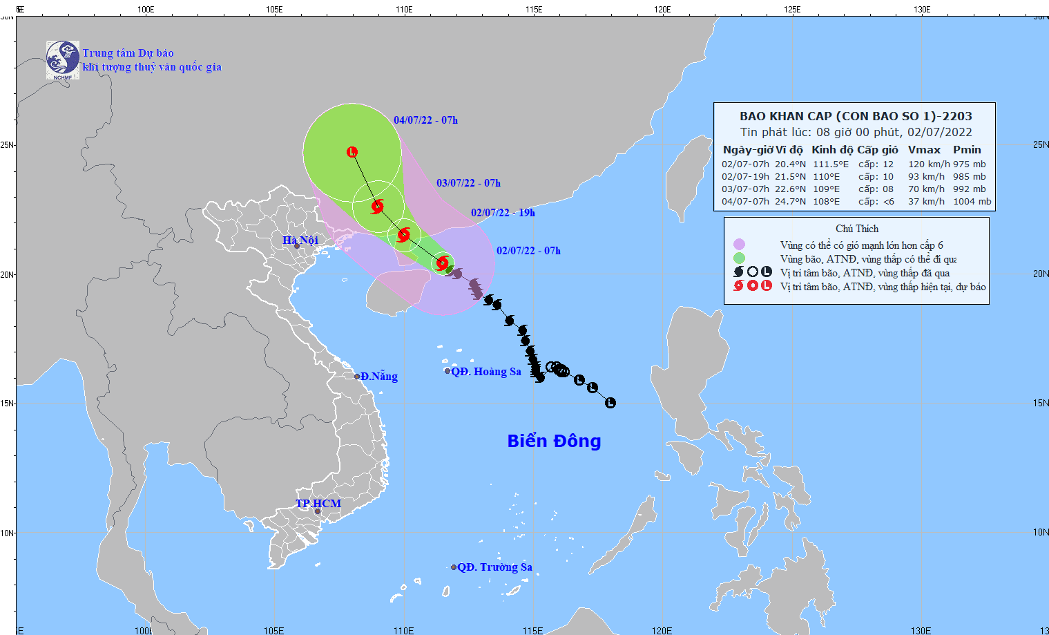 Tin bão mới nhất: Bão số 1 đã mạnh lên giật cấp 15, cách Quảng Ninh 410km