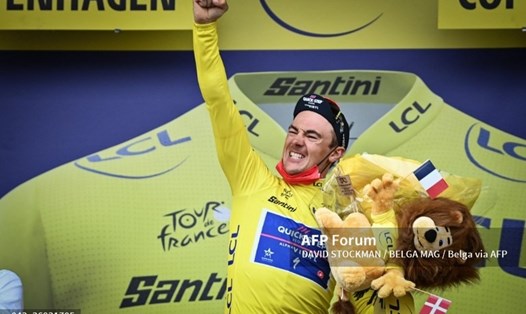 Yves Lampaert giành chiến thắng chặng 1 của Tour de France 2022. Ảnh: AFP