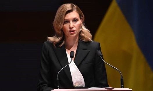 Đệ nhất phu nhân Ukraina Olena Zelenska phát biểu trước Quốc hội Mỹ ngày 20.7.2022. Ảnh: AFP