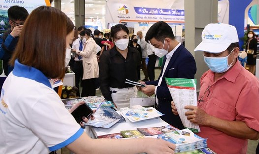 Gian hàng tại Hội chợ Du lịch quốc tế Việt Nam – VITM Hà Nội 2022. Ảnh: MK