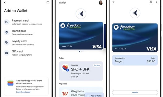 Người dùng Google Wallet ở Mỹ có thể tải xuống ứng dụng trong Cửa hàng Google Play. Hình ảnh: Google