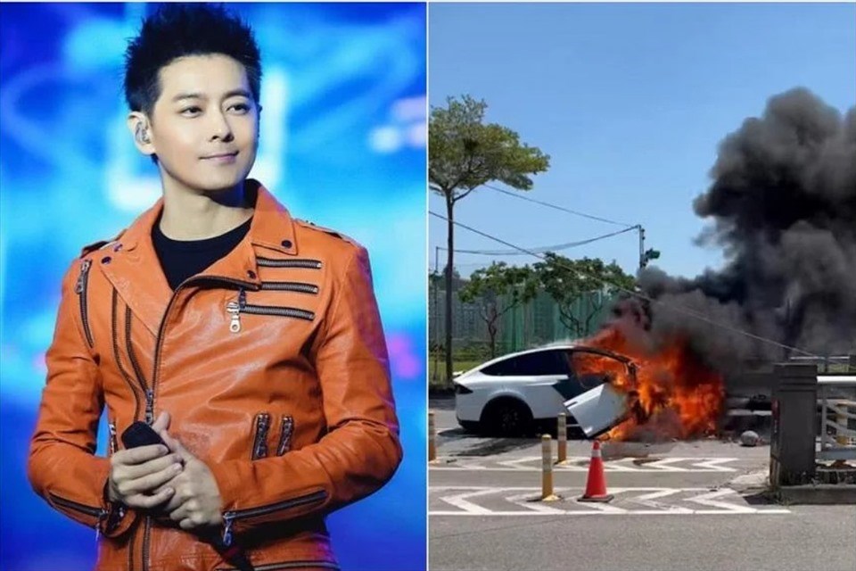 Lâm Chí Dĩnh và con trai bị tai nạn giao thông