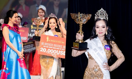 Trần Thị Ngọc Hoan chính thức đăng quang "Hoa hậu Doanh nhân hoàn vũ 2022". Ảnh:CMH