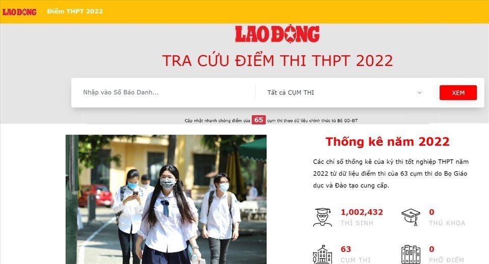 Cách tra cứu điểm thi tốt nghiệp THPT năm 2022 nhanh nhất