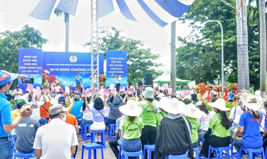 Công đoàn Khu Công nghệ cao và các khu công nghiệp Đà Nẵng tổ chức ngày hội đoàn viên, công nhân lao động năm 2022. Ảnh: Tường Minh