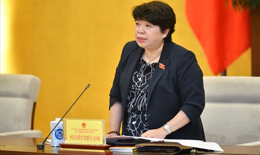 Chủ nhiệm Ủy ban Xã hội Nguyễn Thúy Anh phát biểu kết luận. Ảnh: TC
