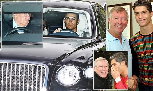 Sir Alex Ferguson rất có ảnh hưởng đến Cristiano Ronaldo nhưng lần này cũng không thể thay đổi ý định của anh. Ảnh: Daily Mail