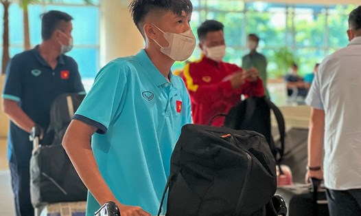 U16 Việt Nam đã có mặt ở Indonesia. Ảnh: VFF