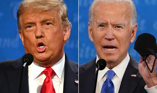 Tổng thống Joe Biden (phải) và cựu Tổng thống Donald Trump. Ảnh: AFP