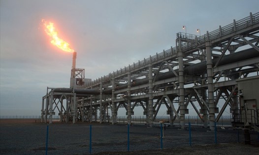 Nhà máy khí tự nhiên hoá lỏng ở Sabetta, Nga. Ảnh: Bloomberg