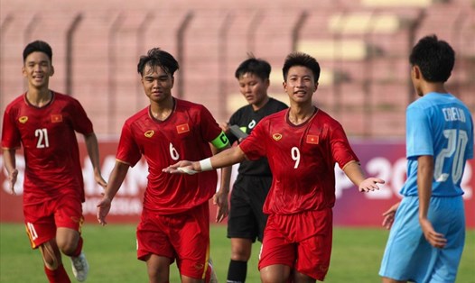 U16 Việt Nam giành chiến thắng trận ra quân. Ảnh: VFF