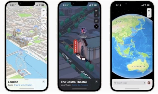 Apple Maps đang cải thiện các tính năng mới. Ảnh chụp màn hình