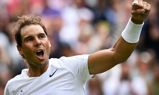 Rafael Nadal đối đầu tay vợt người Hà Lan Van de Zandschulp ở vòng 4 Wimbledon. Ảnh: AFP