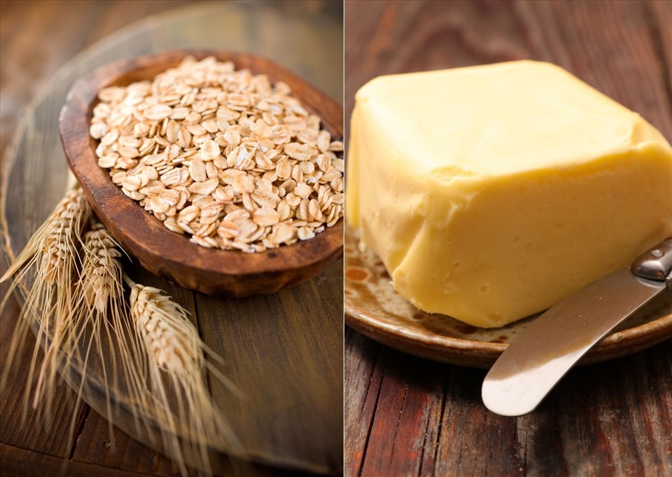 Kết hợp bơ và bột yến mạch giúp làm đẹp da và tóc. Đồ họa: Doãn Hằng