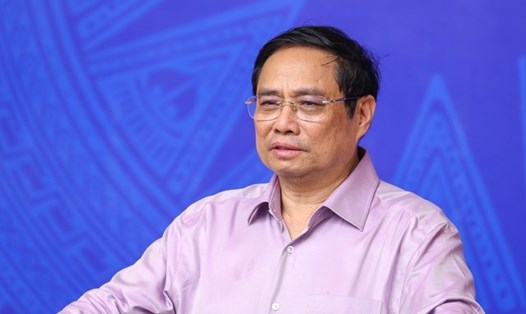 Thủ tướng Phạm Minh Chính nhấn mạnh tinh thần tuyệt đối không được lơ là, chủ quan, mất cảnh giác, yêu cầu đẩy mạnh tiêm vaccine. Ảnh: Nhật Bắc
