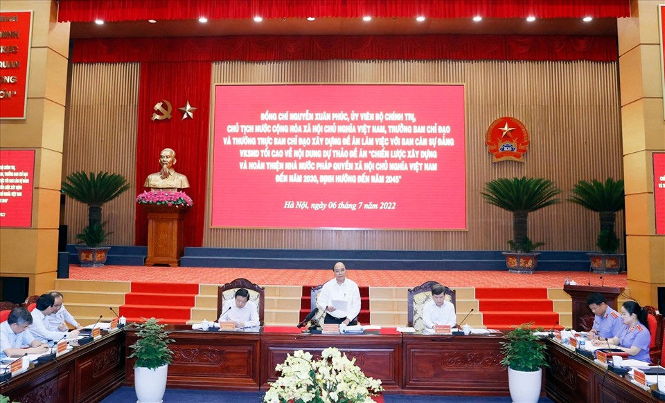 Chủ tịch nước làm việc với Ban Cán sự Đảng Viện KSND Tối cao