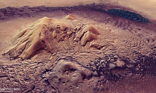 Hình ảnh bề mặt sao Hỏa được tàu thám hiểm Mars Express của Cơ quan Vũ trụ Châu Âu chụp. Ảnh: ESA