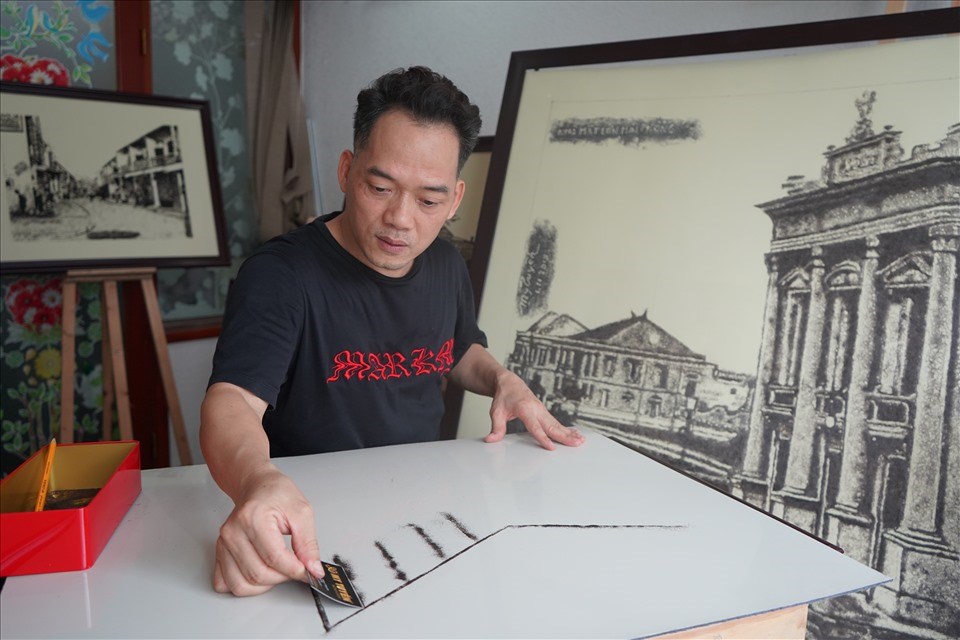 Nhấn vào ảnh để phóng to Ngắm Hải Phòng đẹp ngỡ ngàng qua những bức tranh từ chất liệu đặc biệt