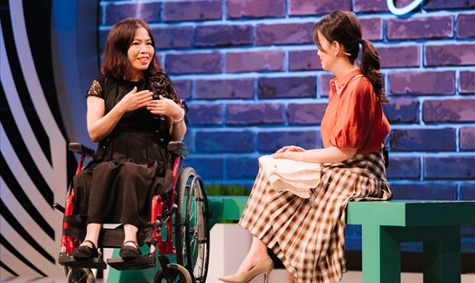 Chị Lương Thị Minh Nguyệt là khách mời trong chương trình "Trạm yêu thương" số 28. Ảnh: VTV