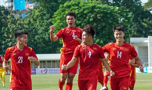 U19 Việt Nam hướng đến mục tiêu giành 3 điểm trước U19 Myanmar để tiến gần tới tấm vé vào bán kết U19 Đông Nam Á 2022. Ảnh: VFF