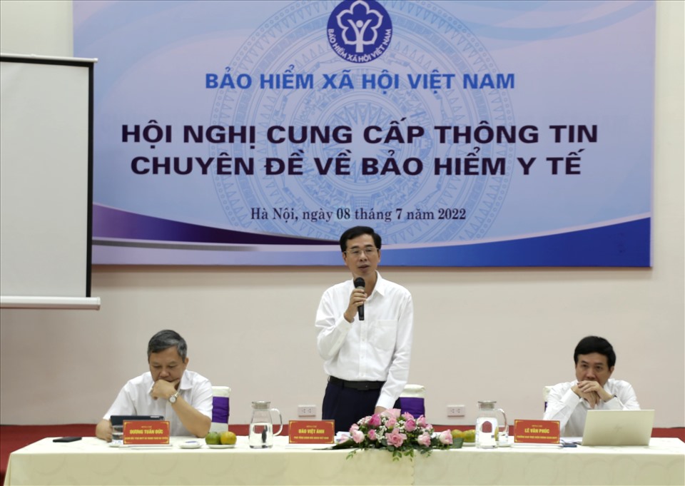 Phó Tổng Giám đốc BHXH Việt Nam Đào Việt Ánh chủ trì hội nghị. Ảnh AT