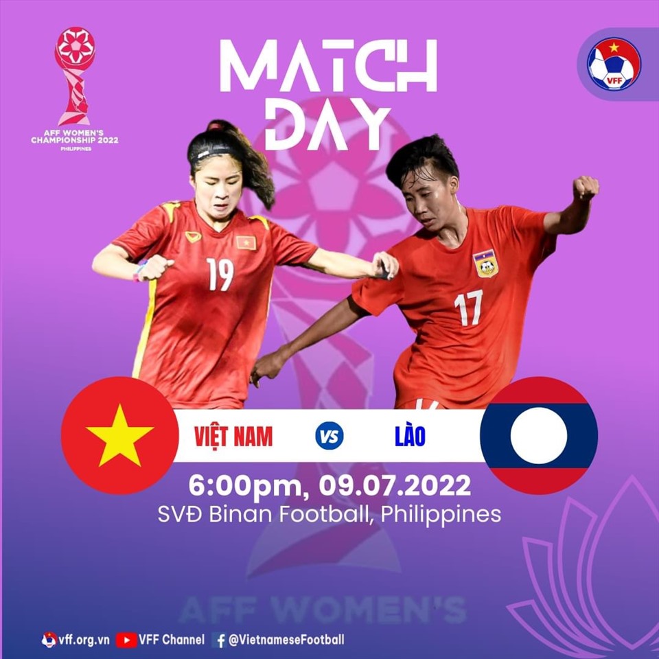 Link xem trực tiếp tuyển nữ Việt Nam vs Lào tại AFF Cup nữ 2022
